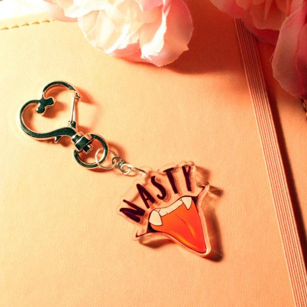 Nasty Monster Teeth keychain charm