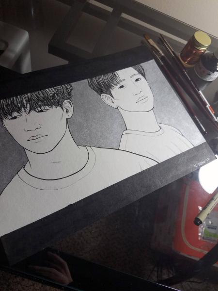 JJ Project Verse 2 ink and silver painting picture