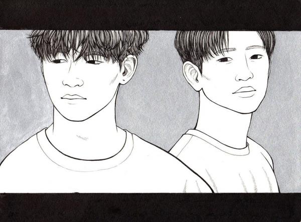 JJ Project Verse 2 ink and silver painting