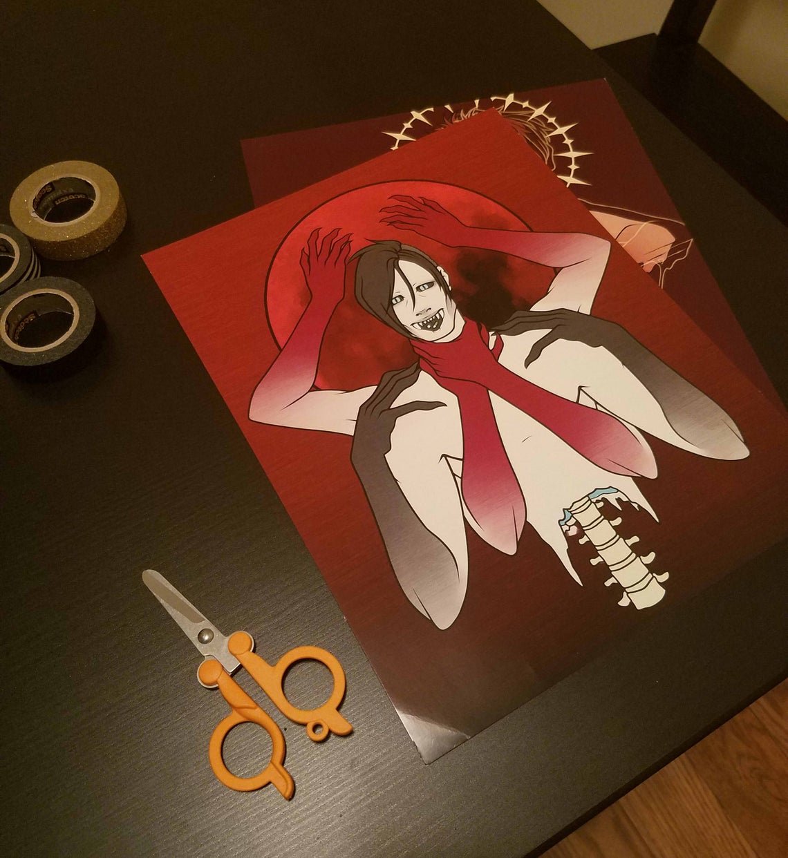 Blood Moon original art print picture