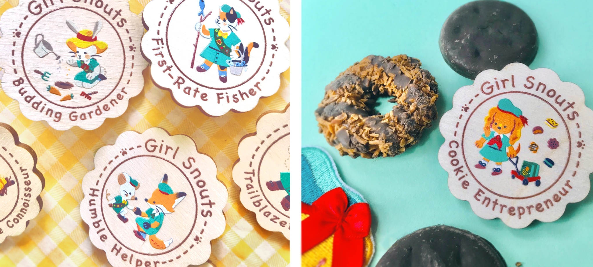 Girl Snouts Wooden Pins picture