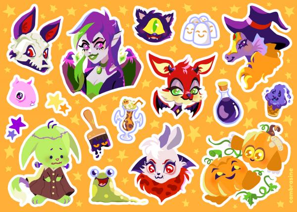 Spooky Virtual Pet Sticker Sheet picture