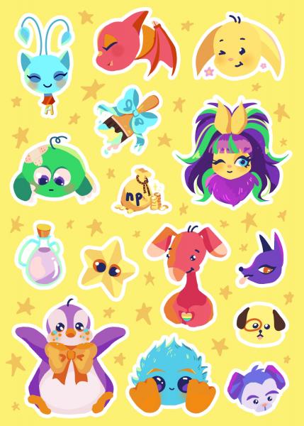 Virtual Pet Sticker Sheet