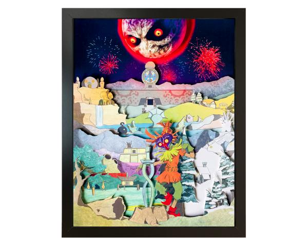 Majora's Mask - Shadowbox Art