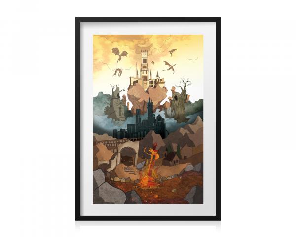 Dark Souls 2 - By the Bonfire - Art Print