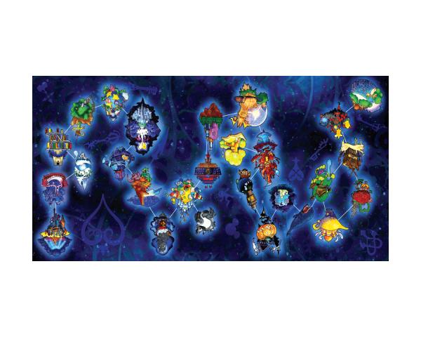 Kingdom Hearts Celestial Map Art Print
