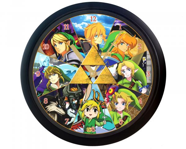 Legend of Zelda - Link through Time Wall Clock