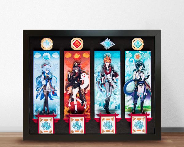 Genshin Impact - Custom Team - Shadowbox Art picture