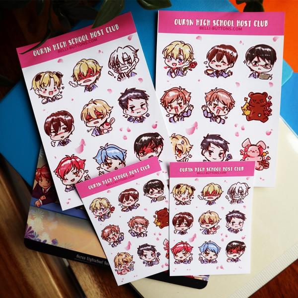 Ouran host  club sticker sheet picture