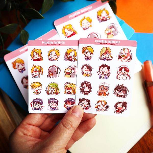 fullmetal alchemist sticker sheet picture