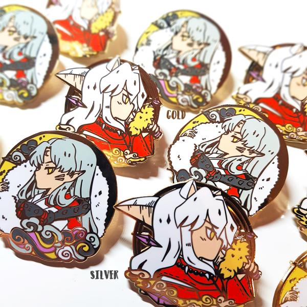 Inuyasha and Seshomaru enamel pin picture