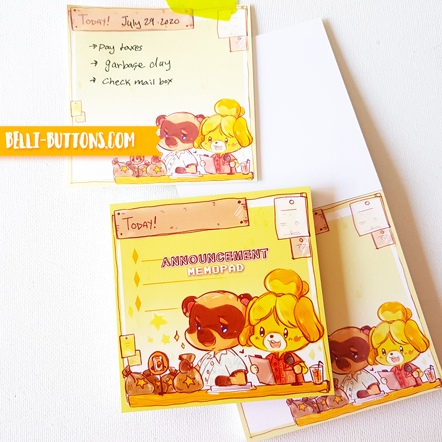 Animal crossing memopads picture