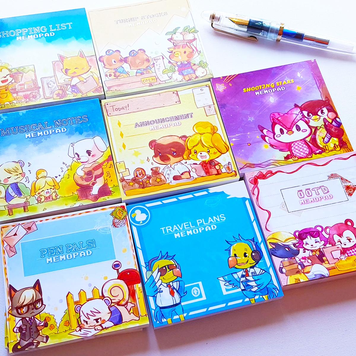 Animal crossing memopads picture