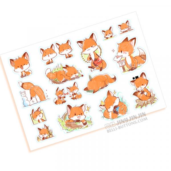 fox sticker sheet
