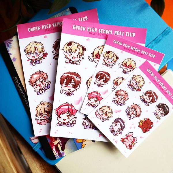 Ouran host  club sticker sheet picture