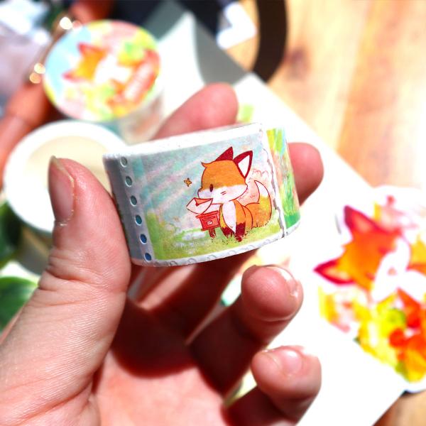 Fox stamp washi tape picture