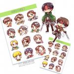 attack on titan sticker sheet