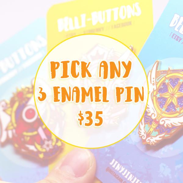 Pick ANY 3 Enamel Pins