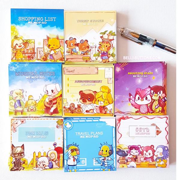 Animal crossing memopads