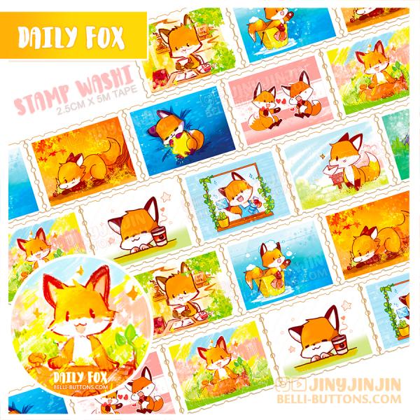 Fox stamp washi tape