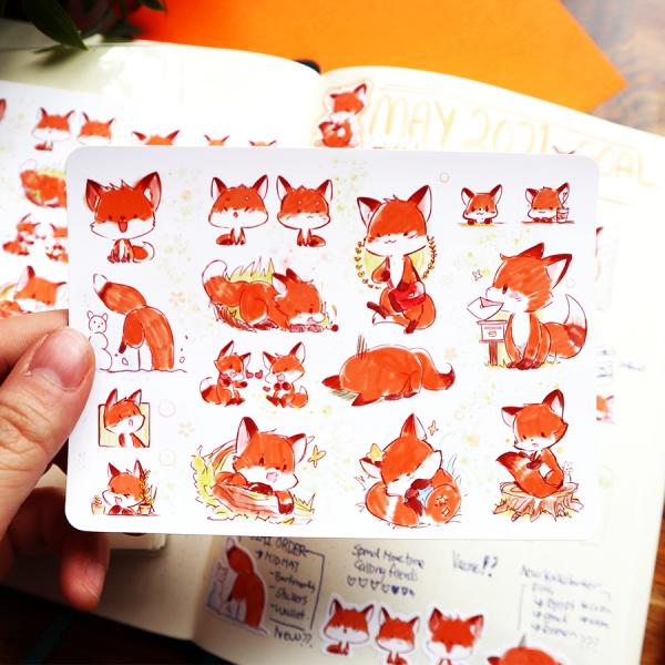 fox sticker sheet picture