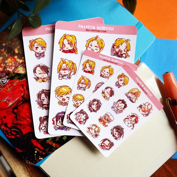 fullmetal alchemist sticker sheet picture