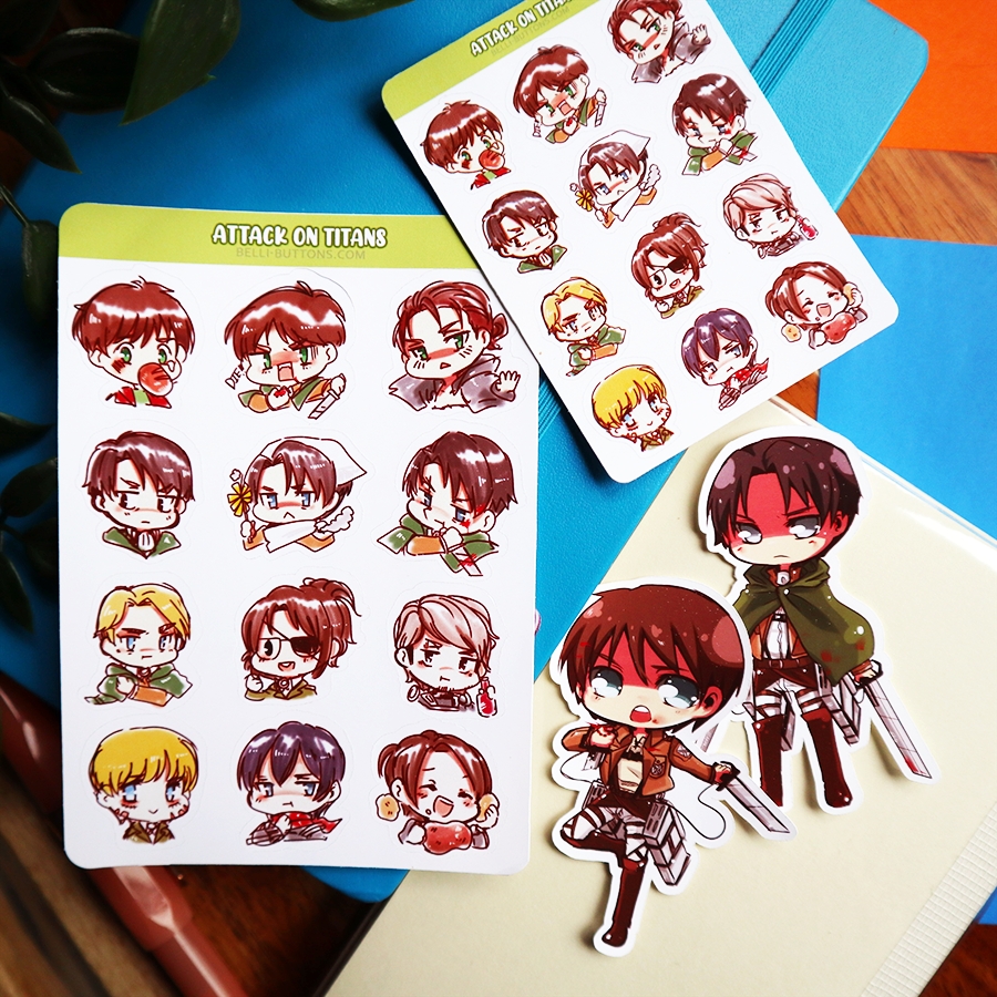 attack on titan sticker sheet picture