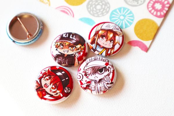 Cells at work button set (4) picture