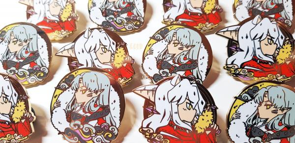 Inuyasha and Seshomaru enamel pin picture