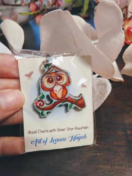 Limited Edition Wood Charm with Silver Star Clasp picture