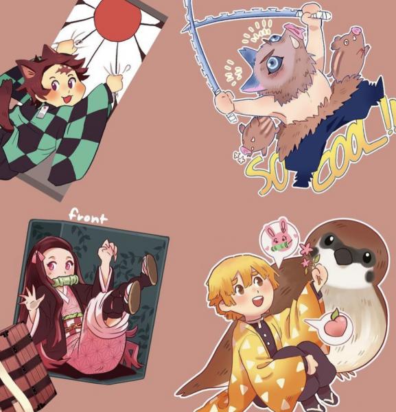 Kimetsu No Yaiba 2.5 inch charms picture