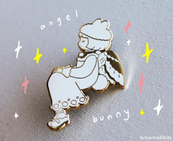 Angel Bunny Enamel Pin