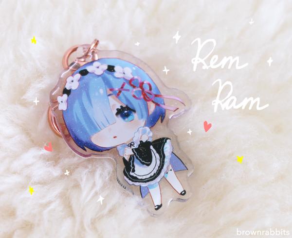 Rem & Ram Keychain