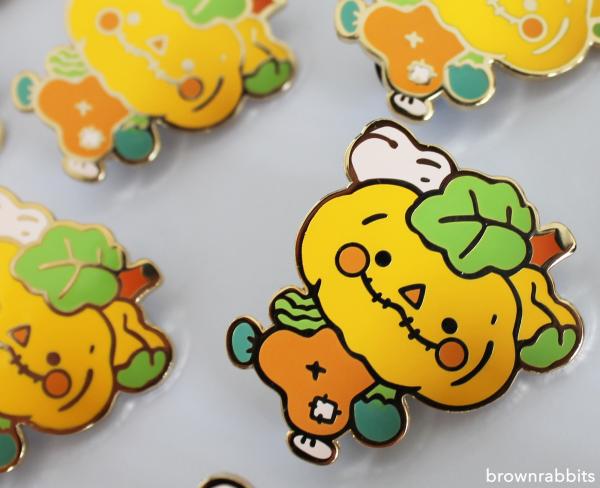 Pumpkin Patch and Puny Pie Enamel Pin picture