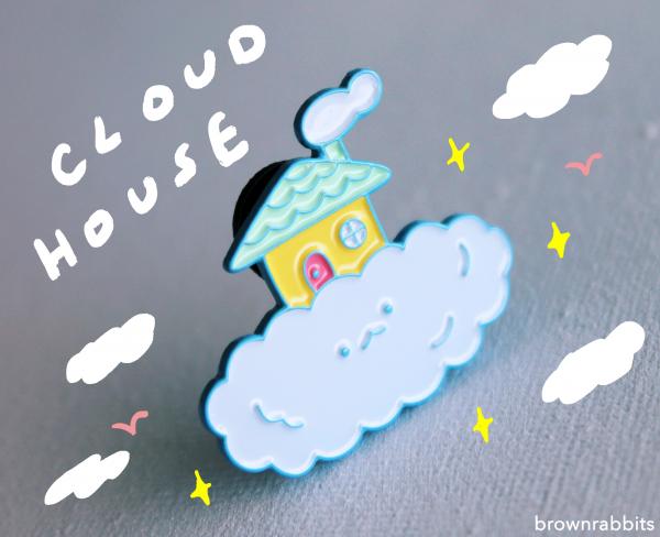 Cloud House Pin