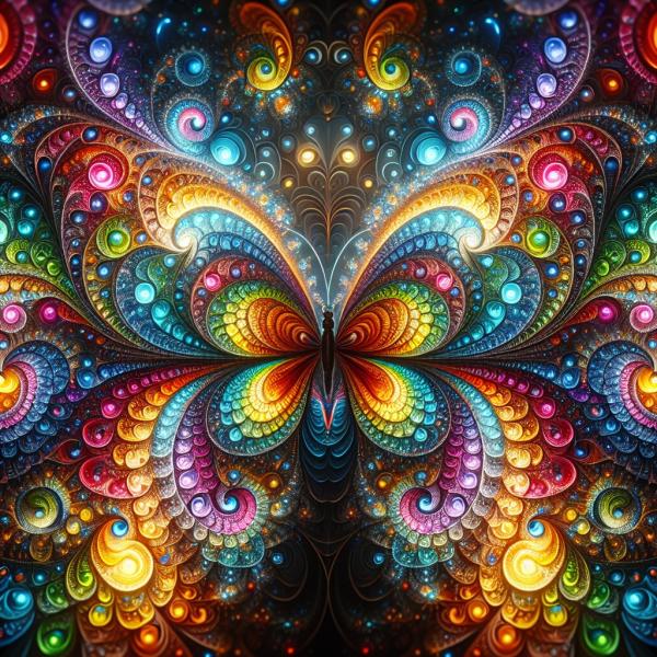 Psychedelic Fractals & Hybrids for ChromaDepth 3D Glasses