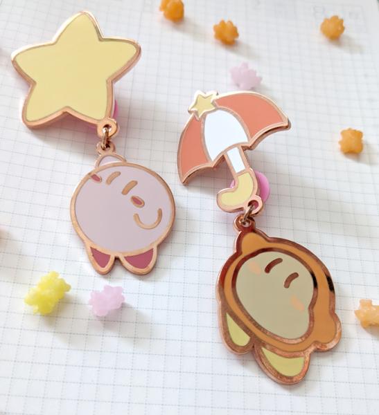 Kirby/Waddle Dee Dangling Enamel Pins picture