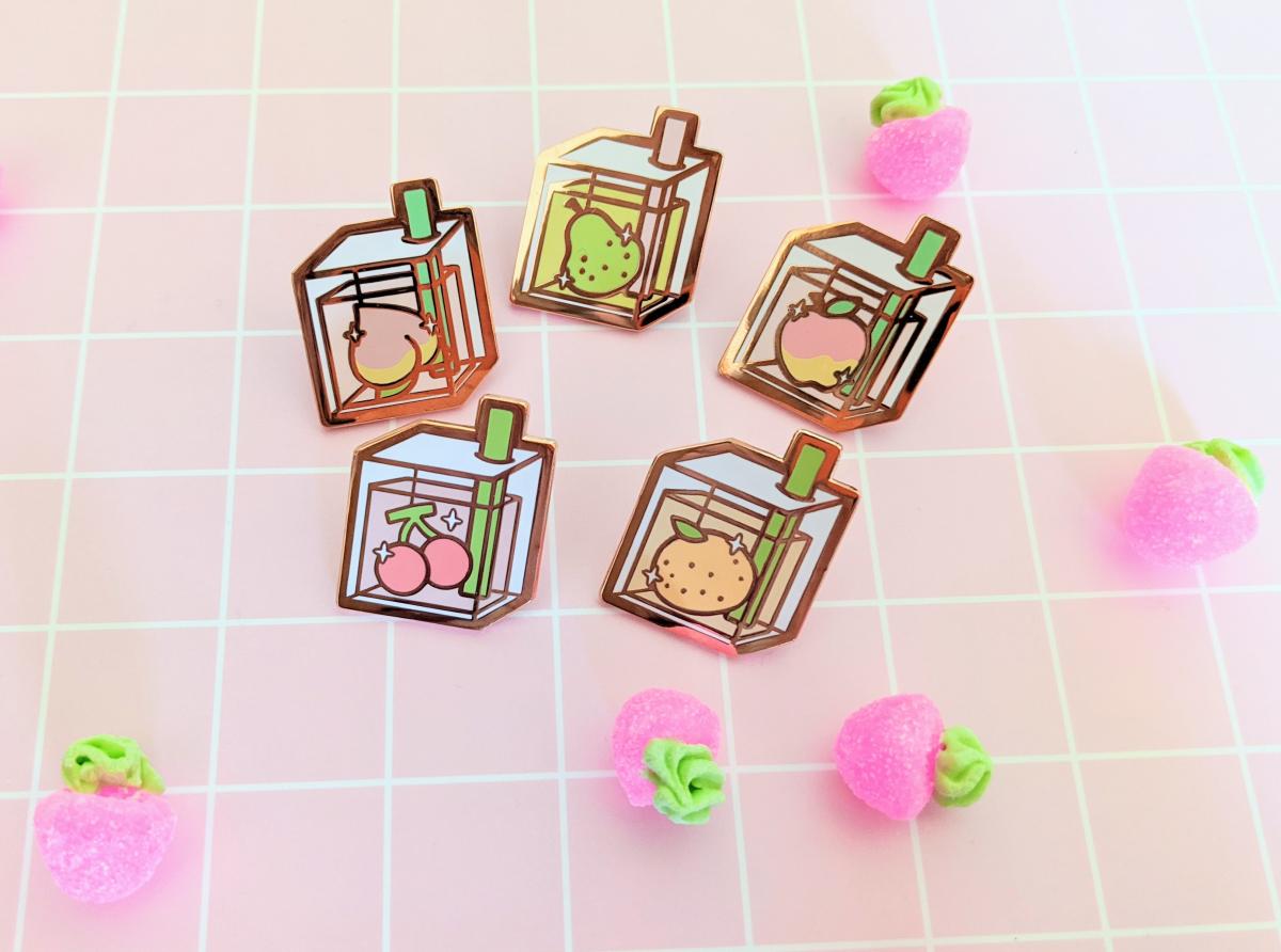 AC Fruit Juice Enamel Pins picture