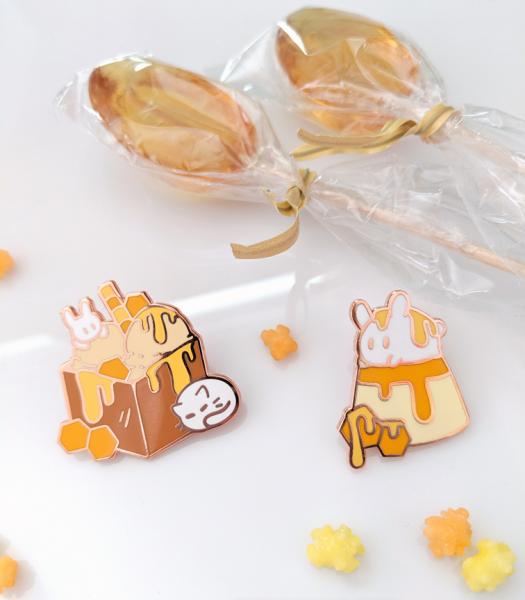 Honey Bunny Dessert Enamel Pins