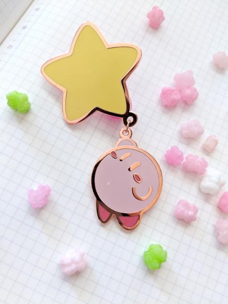 Kirby/Waddle Dee Dangling Enamel Pins