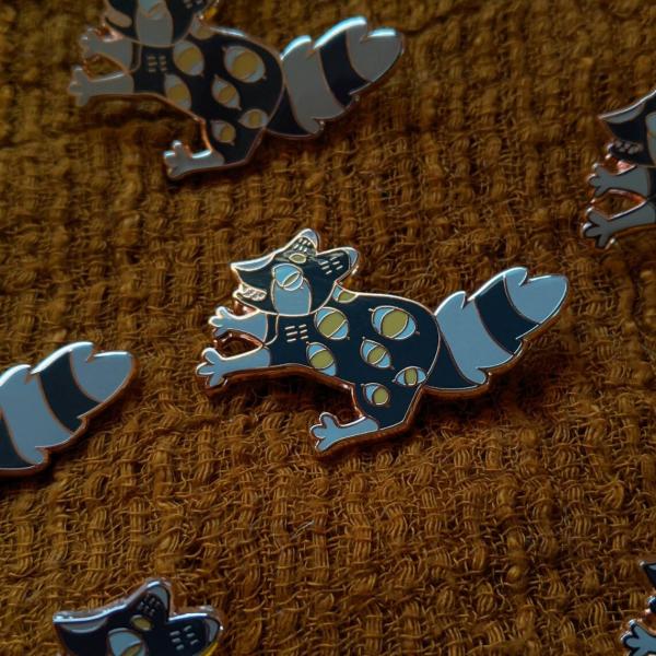 Impish Raccoon: Classic Edition Hard Enamel Pin picture