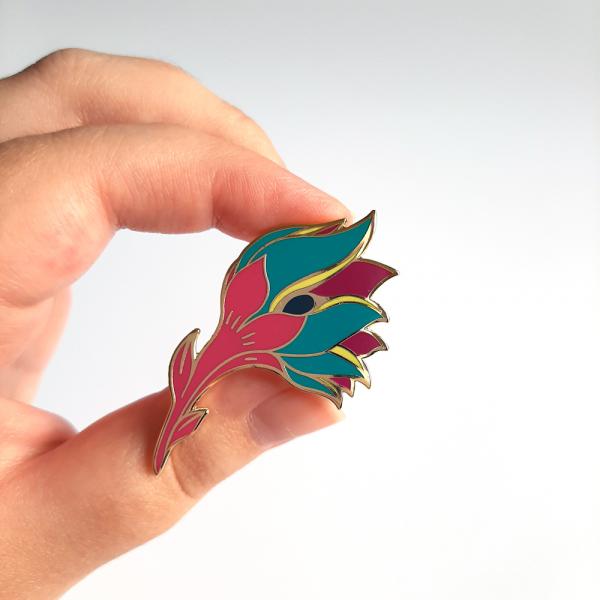 Birds of Paradise Hard Enamel Pin | Surreal picture