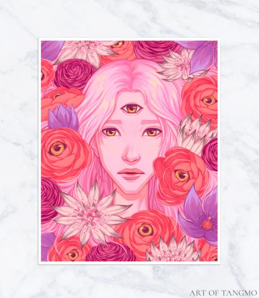 Full Bloom Art Print | Pink Flowers | Third Eye picture