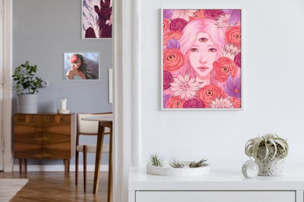 Full Bloom Art Print | Pink Flowers | Third Eye picture