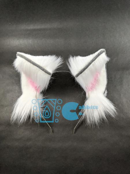 White and Gray Kit Ears picture