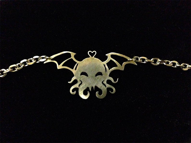 Cute-thulu - Stainless Steel Cthulhu Necklace - Eldritch Horror - Halloween Jewelry picture