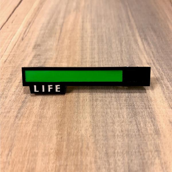 Glowing Life Bar Pin