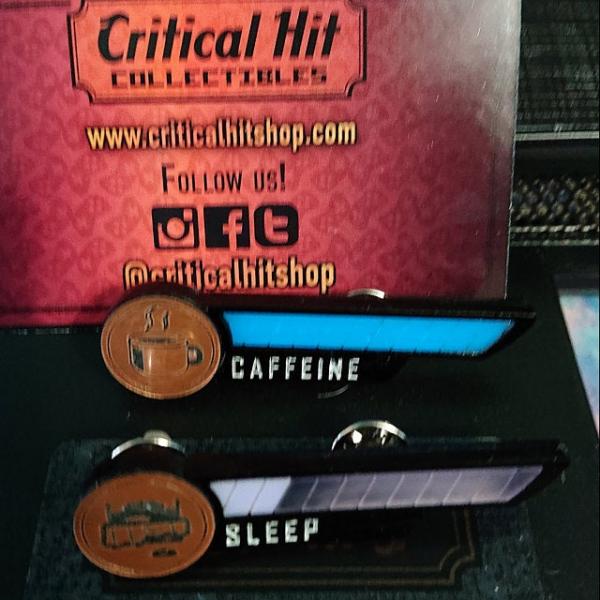 Caffeine/Sleep/F*cks Meter Pins picture