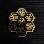 Mirrored Hex Circuit Pin