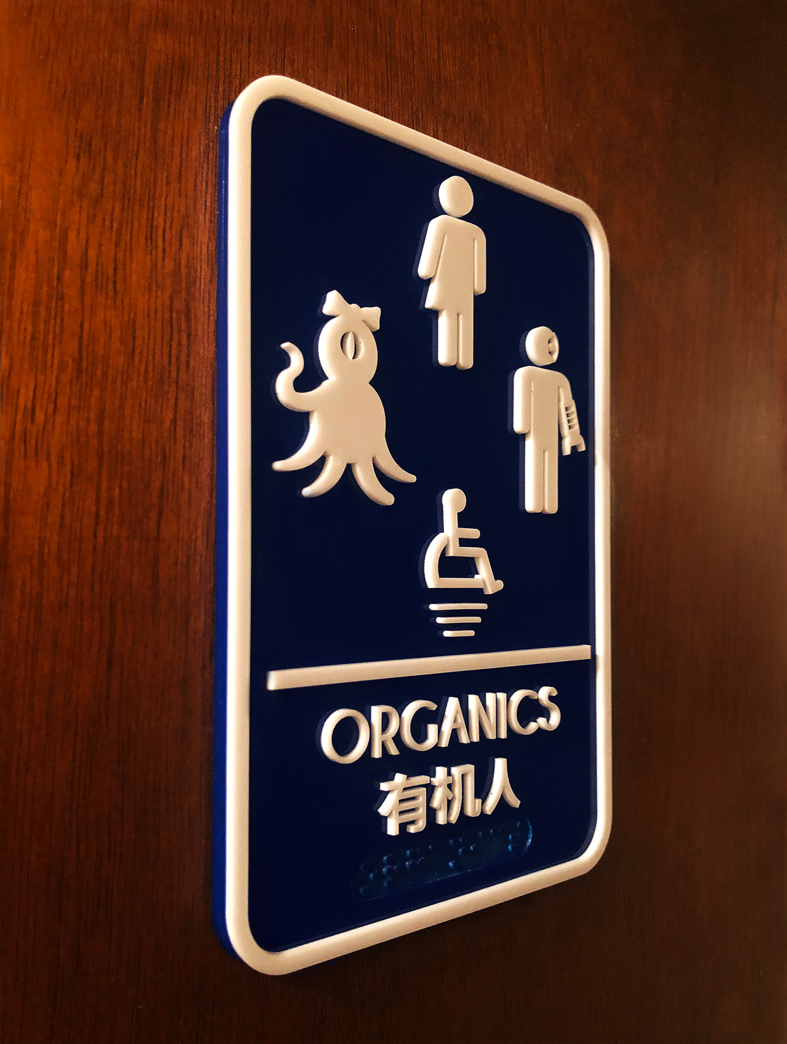 Intergalactic Bathroom Signs - Nerdy Gifts - Cyberpunk Home Decor - Gender Neutral - Sci-Fi Signs picture